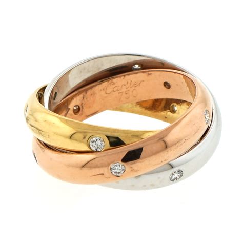 cartier tricolor ring|cartier tri color rolling ring.